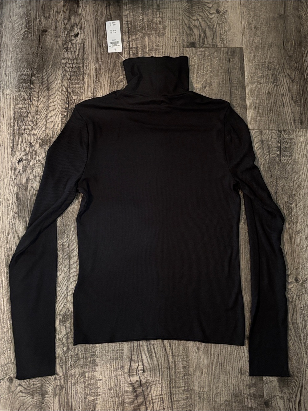 Abercrombie & Fitch Ribbed Long Sleeve Turtleneck - Black - Size Large - Picture 4 of 4